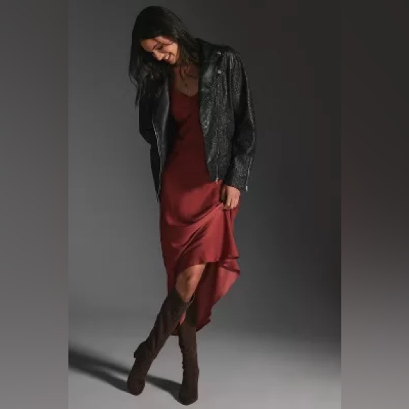 ✨ Anthropologie Faux Leather Eyelet Jacket - Picture 3 of 7